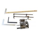 Lot of Tools - Rulers, Squares, Clamps