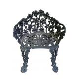 Cast Metal Garden Chair - 27 x 22 x 14