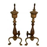 Pair of Andirons - 19 x 17 x 8