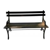 Wood / Metal Bench - 48 x 21 x 28