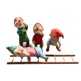 4pc. Lot Paper Mache Dwarves 26"x15"x16"