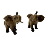 Pr of Vtg Lefton Elephants 3.5"x4"x3"