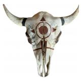 Hand Painted Buffalo Skull 9"x22"x24"