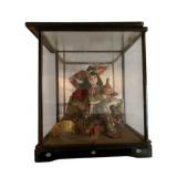 Asian Doll in Glass Display 14"x12"x10"