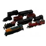10pc. Lot HO-Scale Trains & Cars 5"x6"x4"