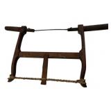 Antique Wood Bow Saw 10"x19"
