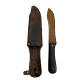 Handmade Wooden Knife w/ Sheath 12"