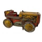 Vintage Marx Tin Wind-up Tractor 5"x9"x6"