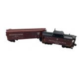 Lot of 2 Pennsylvania Train Cars 4"x9"x3"