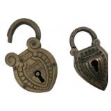 Group of 2 Padlocks w/o Keys 2"x1"