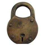 Antique Brass Padlock w/o Key 2.75"x2"