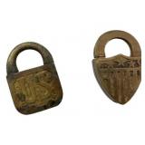 Group of 2 Padlocks w/o Keys 2"x1.5"