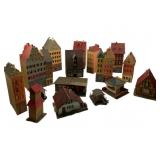 Group Lot of Faller Train Display Houses 8"