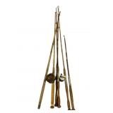 Lot Antique Fishing Rods 84"