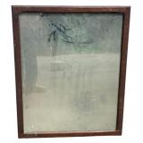 Ant. Wood Framed Mirror 32"x26"