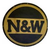 Norfolk & Western Railway Plexiglass Sign 24"