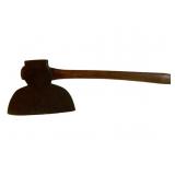 Antique Broad Axe w/ Wood Handle 26"x9"x10.5"