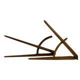 2pc. Lot Wood Compasses 28"x15"