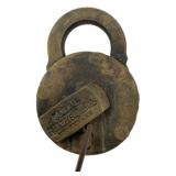 General Railway Signal Co Padlock w/Key 3"x2"