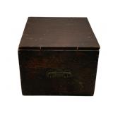 Antique Dark Wood Storage Box 9"x14"x11.5"