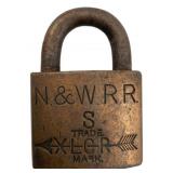 N&WRR Trade Padlock w/o Key 2.75"x2"