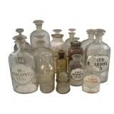 Lot Apothecary Glass Bottles 12"