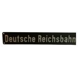 Deutsche Reichsbahn Metal Sign 23.5"x4"