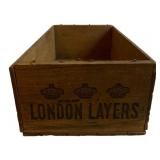 London Layers Wood Crate 28"x6"x10"