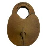 T CAER & LYON N.J. Padlock w/Key 2"x1.5"