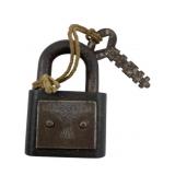 Brass Turn Germany Padlock w/Key 3"x2"