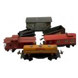 6pc. Lot Vtg Train Cars 3.5"x7"x2"