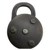 Antique Cast Iron Padlock w/o Key 3"x2.25"