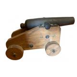 Wood & Cast Iron Cannon 11.5"x23"x11.5"