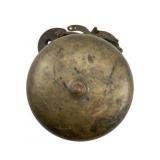 Vintage Brass Pull Lever Bell 3"x9"x7.5"
