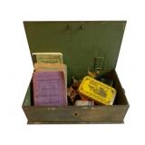 Metal Box w/ Contents 4"x12"x7"