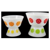 Vtg Federal 4pc Daisy Bowl Set 4"x8"