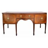 Vintage Inlaid Mahogany Bow Front Sideboard