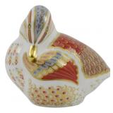 Royal Crown Derby Teal Duckling Paperweight