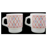 Pr Termocrisa Red Lattice Blue Flowers Mugs