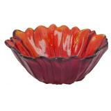 Vintage Indiana Glass Red Flower Bowl 3"x7"
