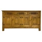 Oak Gothic Revival Style Buffet Sideboard