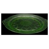 Vtg Anchor Hocking Cameo Uranium Glass Plate
