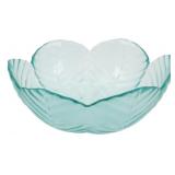Vintage Green Glass Leaf Bowl 3.5"x2"