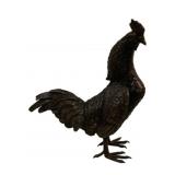 Metal Rooster Statue 18"x15"x8"