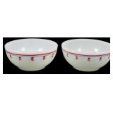 Pr Termocrisa Red & Blue Floral Bowls 2"x5"