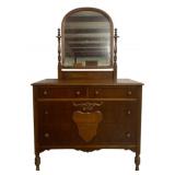 4 Drawer Vintage Dresser w/ Tilt Mirror