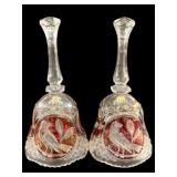 2 Pc Set Hofbauer "The Byrdes" Crystal Bells