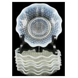 7 Anchor Hocking Moonstone Opalescent Bowls