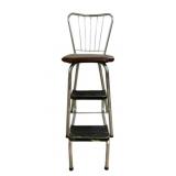 Vintage Chrome Step Stool Chair 36"x26"x14"