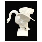 Cast Iron Swan Decor - 12 x 11 x 14
